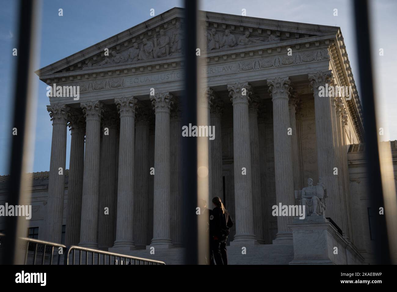 Washington, Stati Uniti. 02nd Nov 2022. Una visione generale della Corte Suprema degli Stati Uniti a Washington, DC, Mercoledì, 2 novembre 2022. (Graeme Sloan/Sipa USA) Credit: Sipa USA/Alamy Live News Foto Stock