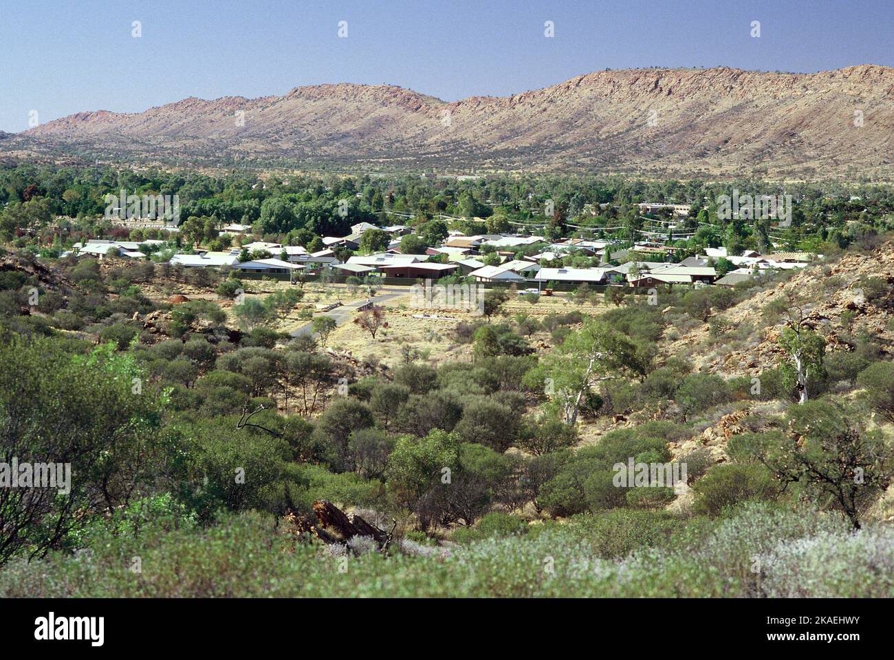 Australia. Territorio del Nord. Alice Springs. Vista sulla città. Foto Stock