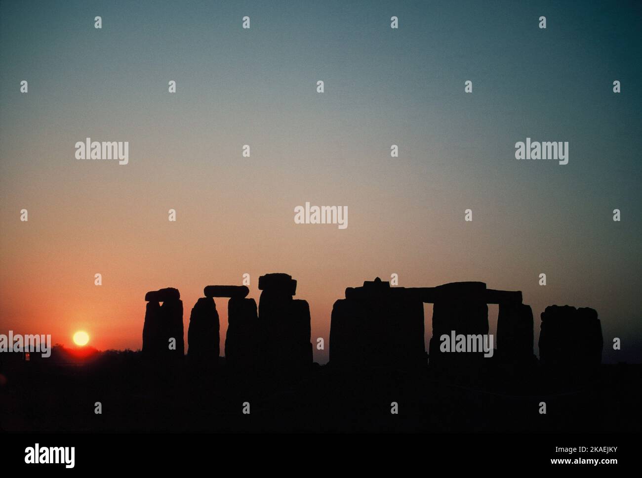 Regno Unito. Inghilterra. Wiltshire. Stonehenge. Tramonto. Foto Stock