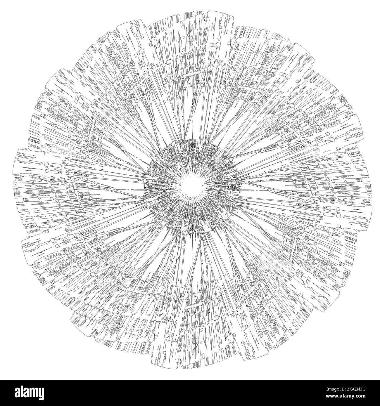 Sfondo astratto colorato in cerchio. Forma gloriale. Struttura decorativa Foto Stock