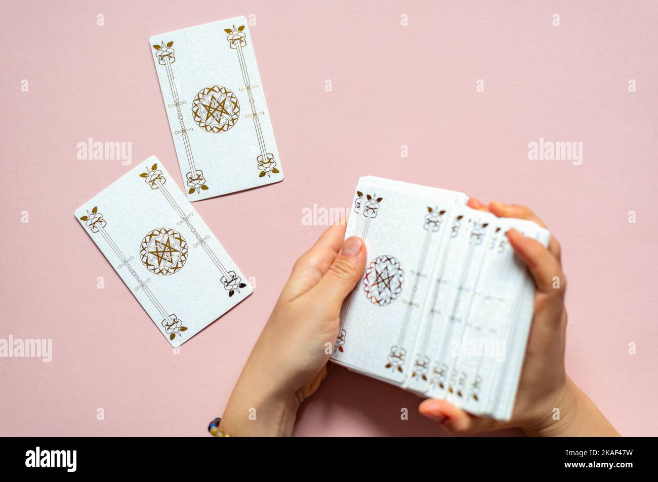La carta classica del ponte Rider Waite Foto Stock
