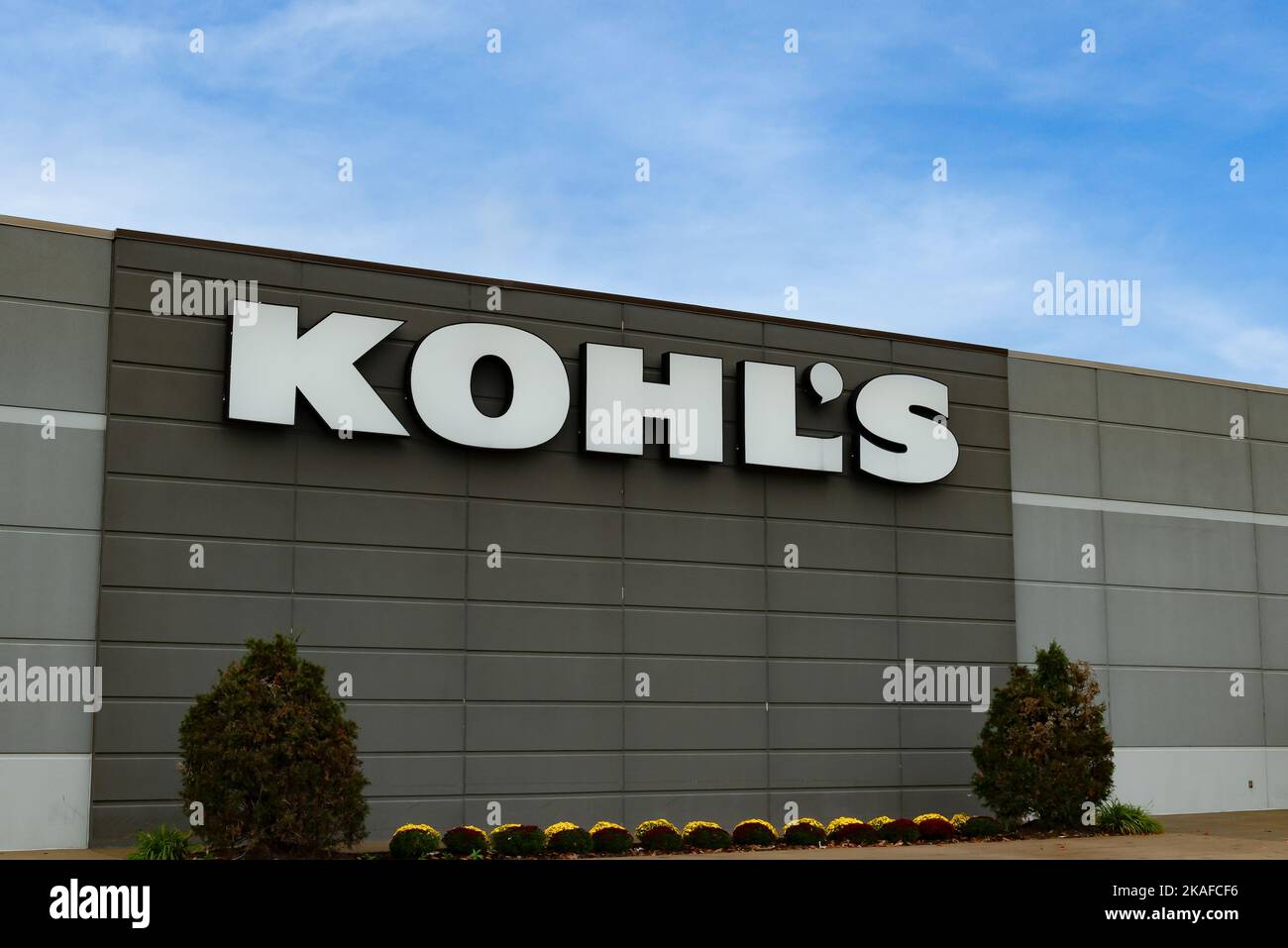 Un edificio di negozi di Kohl ad Amsterdam, NY Foto Stock