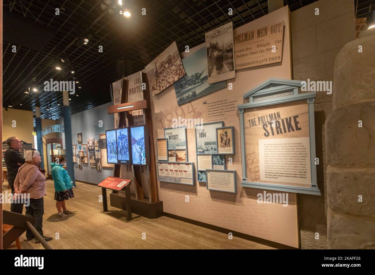 Chicago, Illinois - Pullman National Monument, il sito di una città aziendale e di fabbriche che George Pullman ha utilizzato per produrre auto da letto Pullman in t Foto Stock