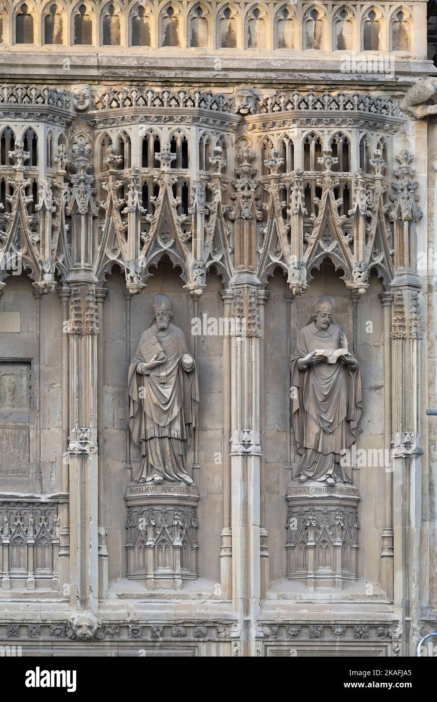 Detail, Cattedrale, Canterbury, Kent, Inghilterra, Gran Bretagna Foto Stock