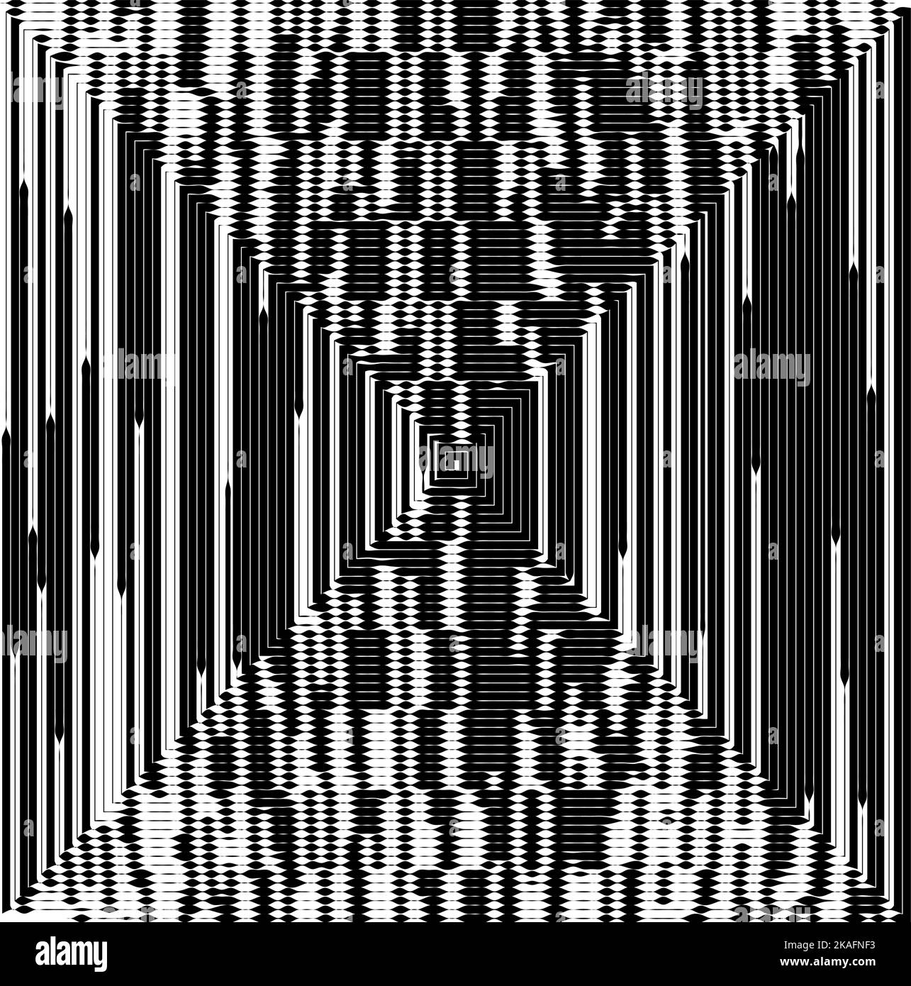 Astratto sfondo bianco e nero punteggiato. Motivo con mezzitoni in difficoltà. Struttura grunge di piccoli punti rotondi e particelle. Sovrimpressione scura. Invecchiato Illustrazione Vettoriale