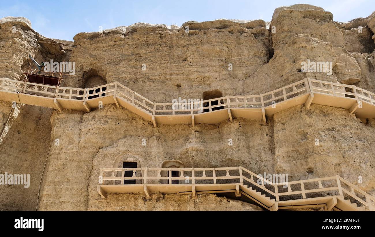 Le grotte di Kizil Thousand Buddha nel sud dello Xinjiang, Cina Foto Stock