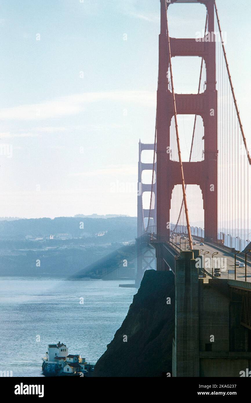 Golden Gate Bridge, San Francisco, California, Stati Uniti, toni Frissell Collection, Novembre 1958 Foto Stock
