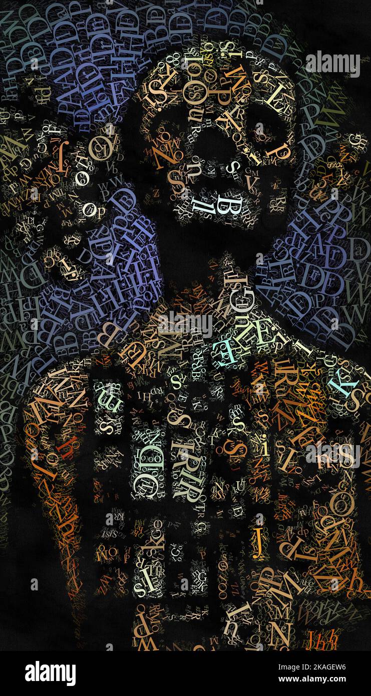 illustrazione del carattere del modello del robot Foto Stock