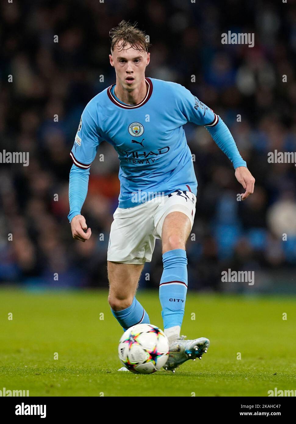 Manchester, Regno Unito. 2nd Nov 2022. Cole Palmer di Manchester City durante la partita della UEFA Champions League all'Etihad Stadium, Manchester. Il credito per le immagini dovrebbe essere: Andrew Yates/Sportimage Credit: Sportimage/Alamy Live News Foto Stock