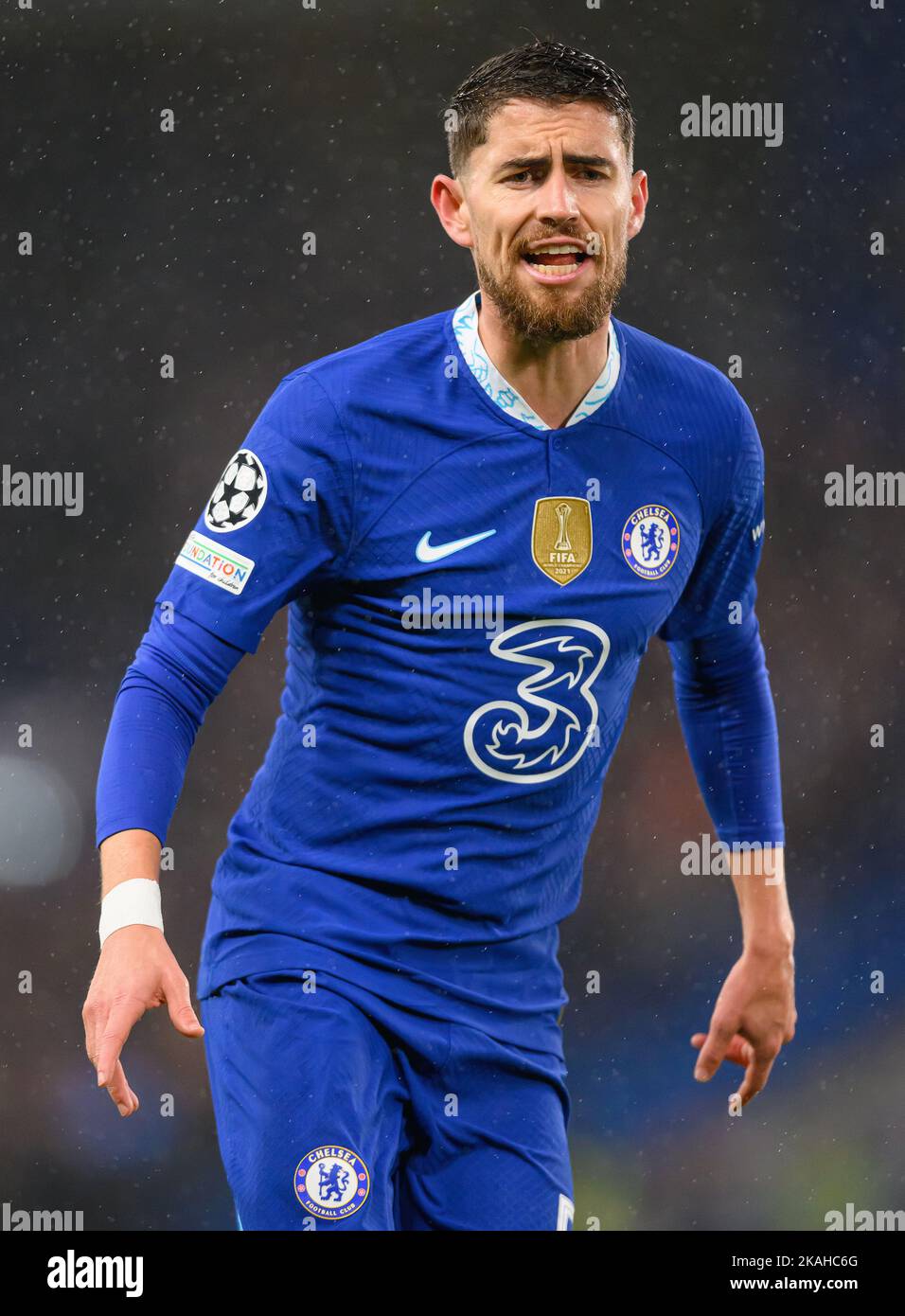 Londra, Regno Unito. 02nd Nov 2022. Jorginho durante la partita UEFA Champions League Group e a Stamford Bridge, Londra. Credit: Notizie dal vivo di Mark Pain/Alamy Foto Stock