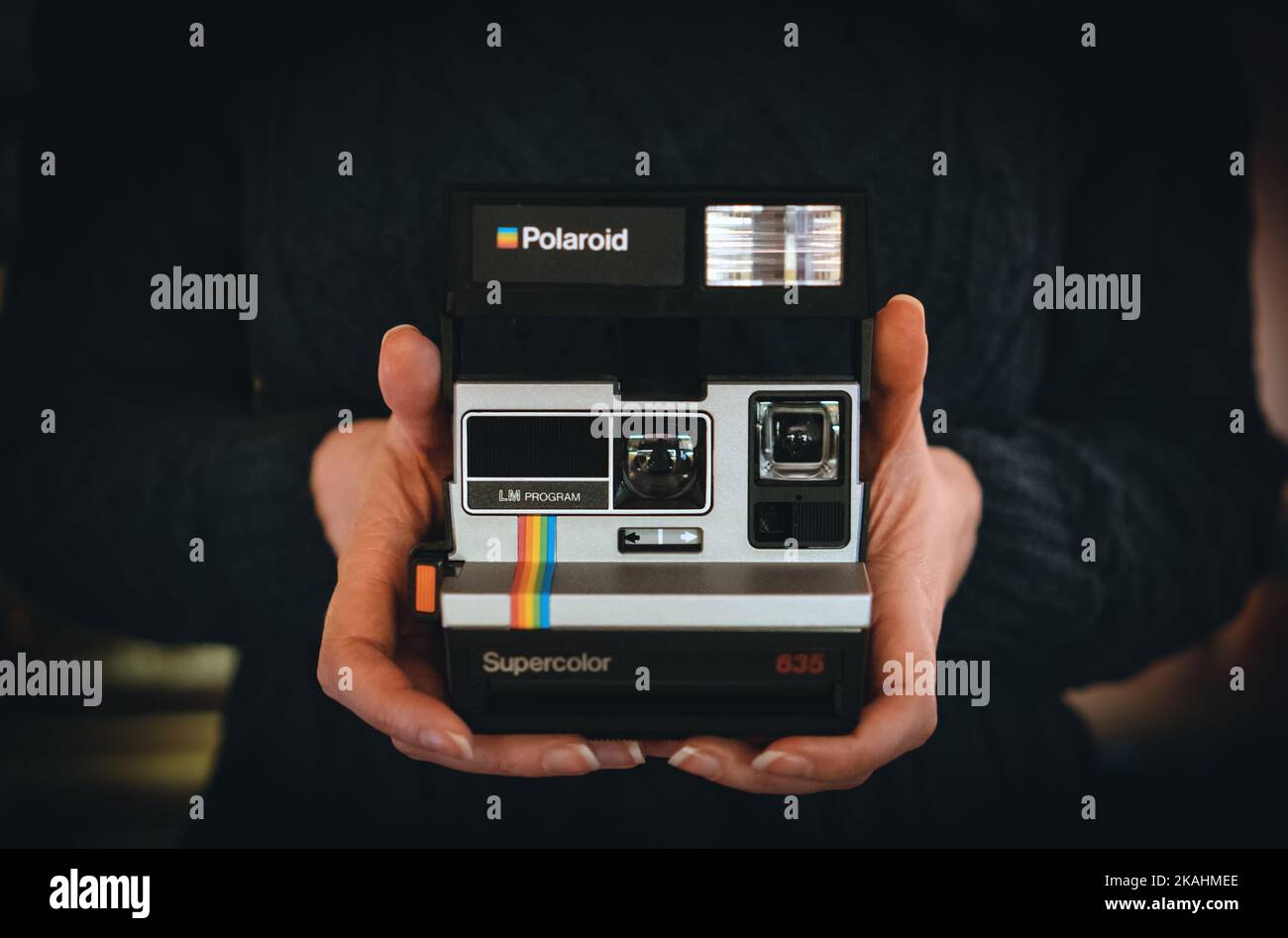 Tallinn, Estonia - 21.05.2022: LVLup! Video Game Museum - Polaroid Foto Stock