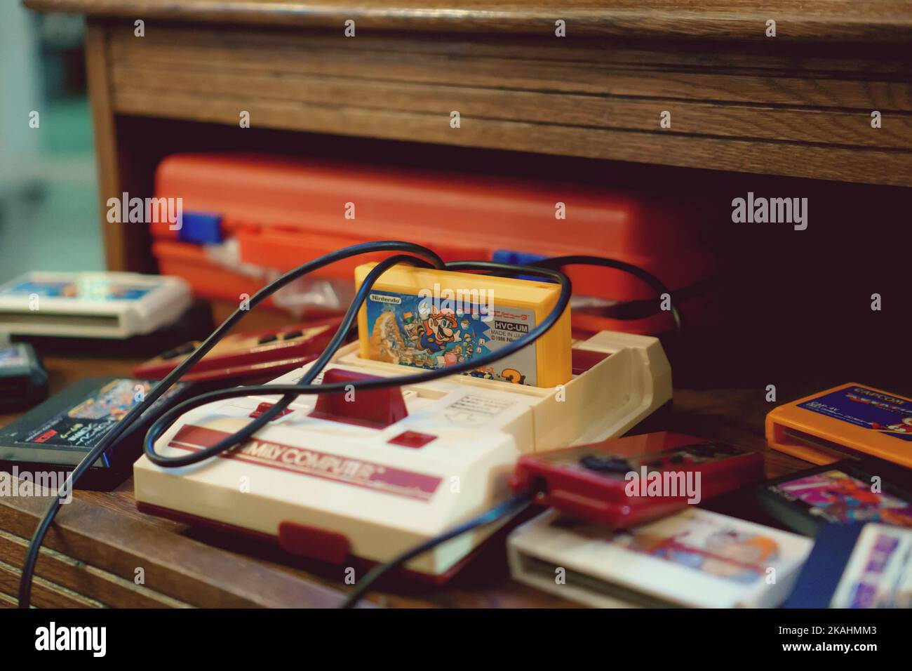 Tallinn, Estonia - 21.05.2022: LVLup! Video Game Museum - Nintendo Foto Stock