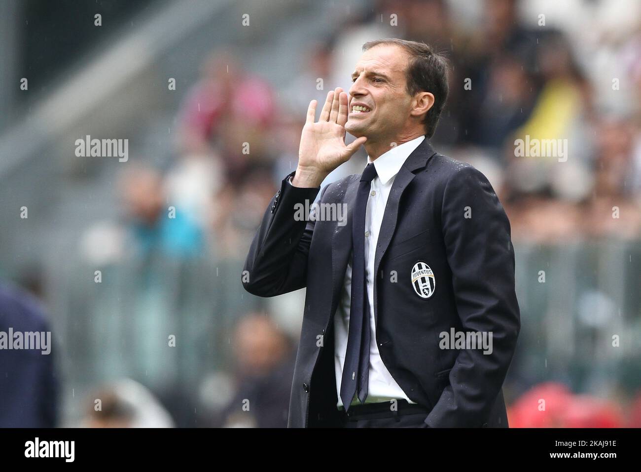 Allenatore della Juventus Massimiliano Allegri durante la Serie A Football Match n.38 JUVENTUS - SAMPDORIA il 14/05/16 allo Stadio Juventus di Torino. (Foto di Matteo Bottanelli/NurPhoto) *** Please use Credit from Credit Field *** Foto Stock