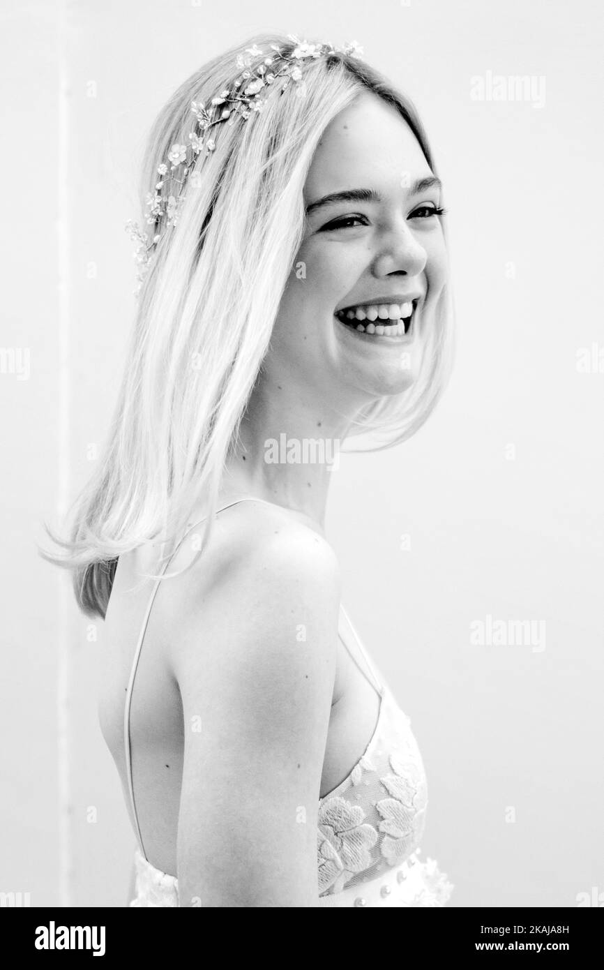 Elle Fanning partecipa alla fotocall del film The Neon Demon alla Casa del Cinema di Roma, il 6 giugno 2016. (Foto di Luca Carlino/NurPhoto) *** Please use Credit from Credit Field *** Foto Stock