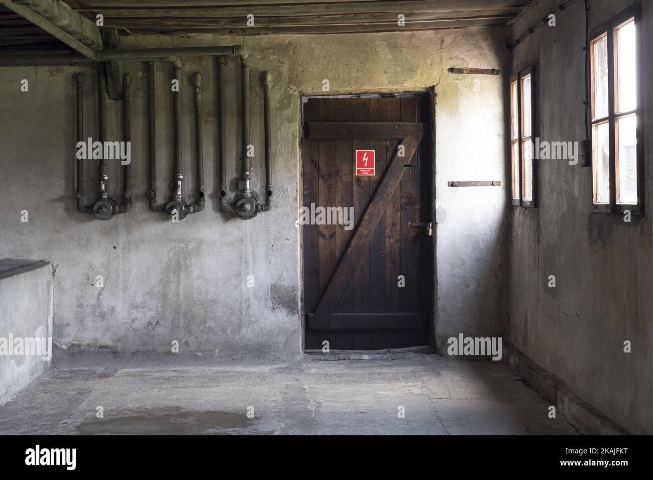 Campo di concentramento di Majdanek a Lublino (Polonia) il 17 agosto 2016. Il campo di concentramento di Majdanek era un campo di sterminio costruito nel 1941 per ordine del comandante delle SS, Heinrich Himmler. (Foto di Oscar Gonzalez/NurPhoto) *** Please use Credit from Credit Field *** Foto Stock