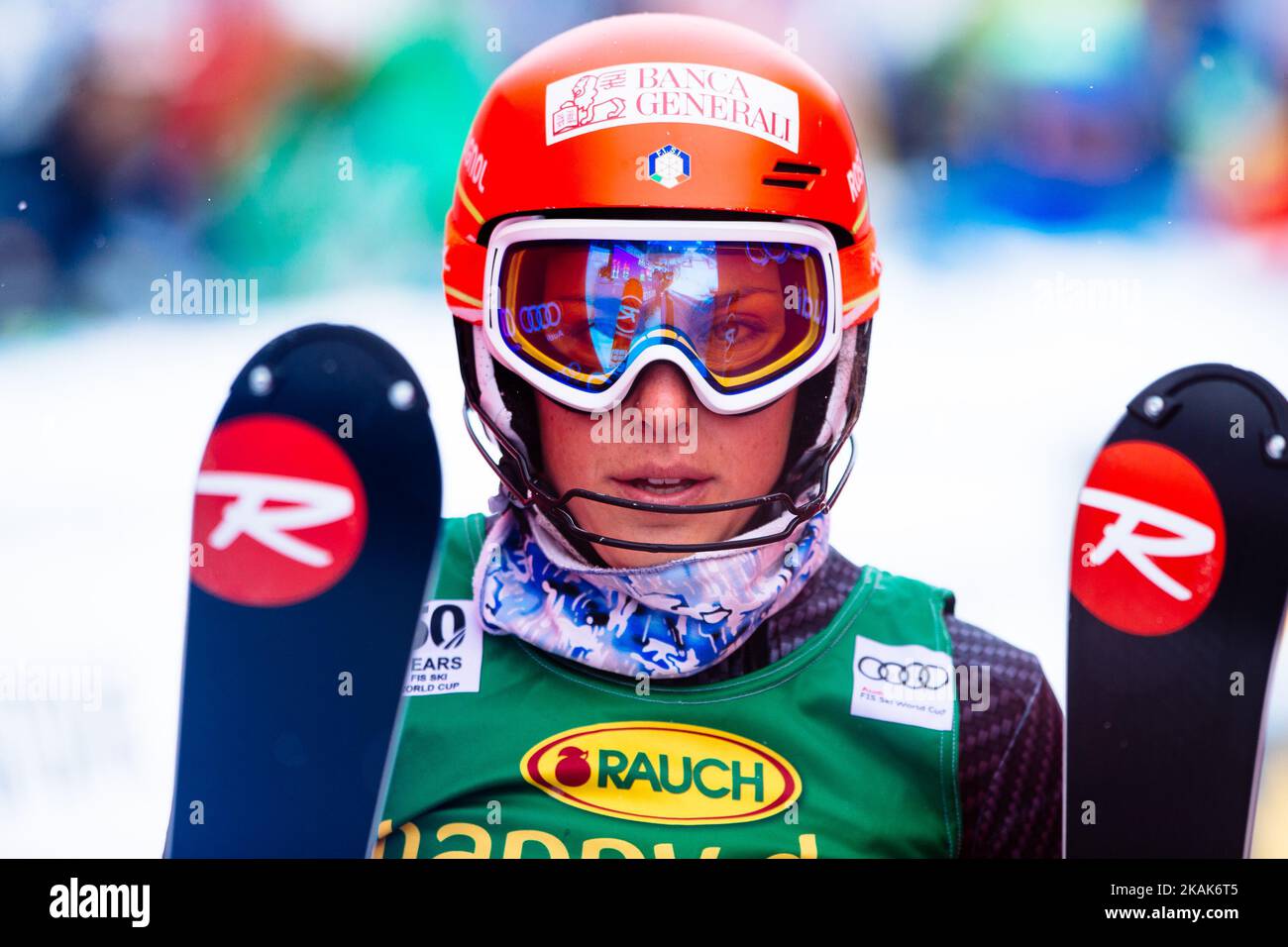 Federica Brignone dall'ITA in azione durante la Coppa del mondo di Sci Alpino Audi FIS Slalom femminile il 08 gennaio 2017 a Maribor, Slovenia (Foto di Damjan Zibert/NurPhoto) *** Please use Credit from Credit Field *** Foto Stock