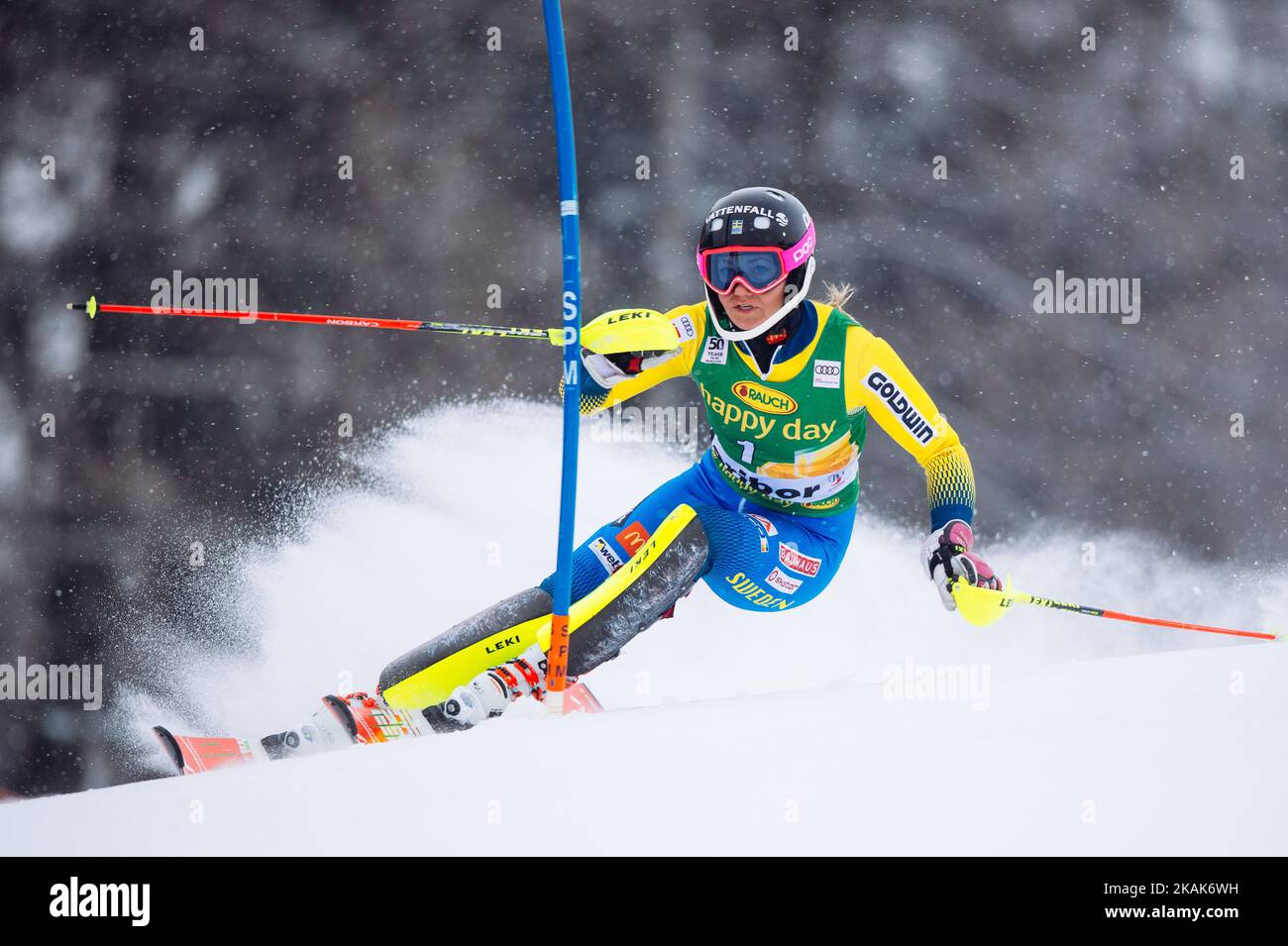 Frida Hansdotter di SWE in azione durante la Coppa del mondo di sci alpino Audi FIS Slalom femminile il 08 gennaio 2017 a Maribor, Slovenia (Foto di Damjan Zibert/NurPhoto) *** Please use Credit from Credit Field *** Foto Stock