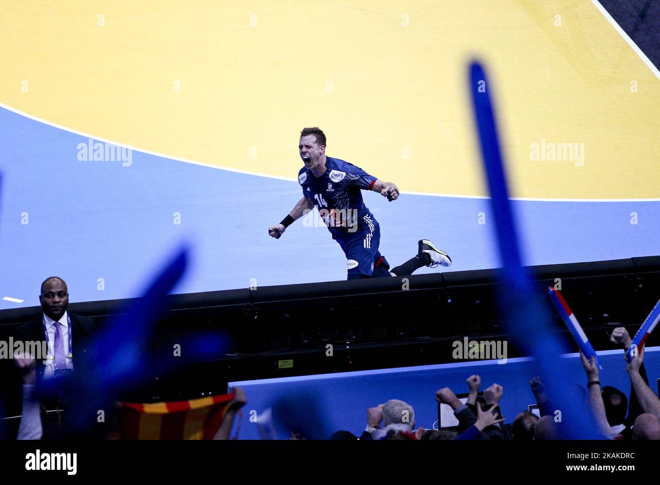 Mahe Kentin durante la semifinale del Campionato del mondo tra Francia e Slovenia all'AccorHotels Arena il 26 gennaio 2017 a Parigi, Francia. (Foto di Elyxandro Cegarra/NurPhoto) *** Please use Credit from Credit Field *** Foto Stock