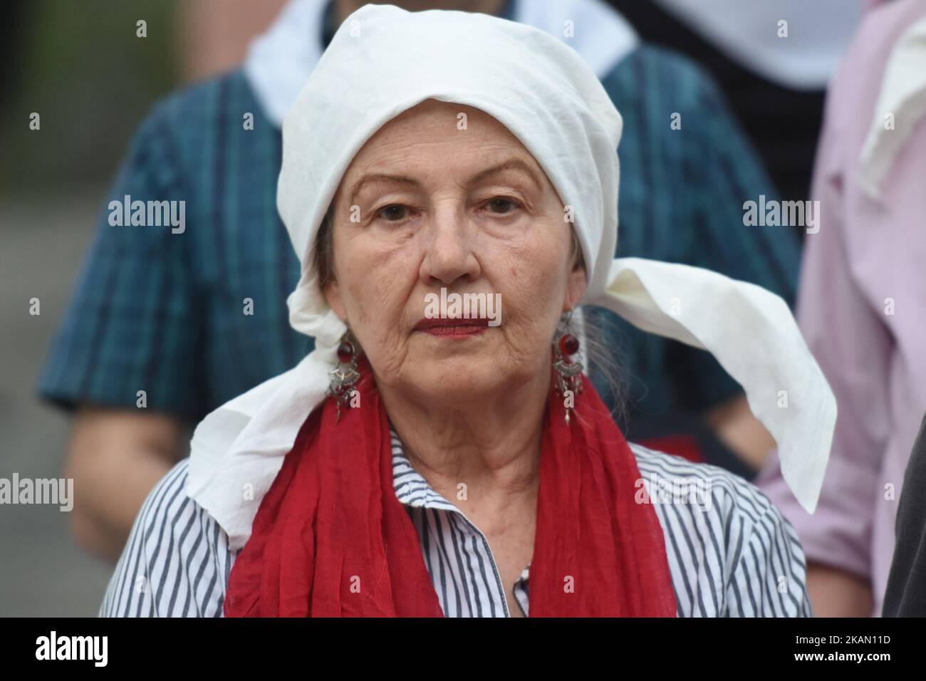 La gente partecipa a una protesta 'né dimenticanza né perdono' contro di genocidi e persone scomparse del Messico e dell'Argentina ad Angel of Independence il 10 maggio 2017 a Città del Messico, Messico (Foto di Carlos Tischler/NurPhoto) *** Please use Credit from Credit Field *** Foto Stock