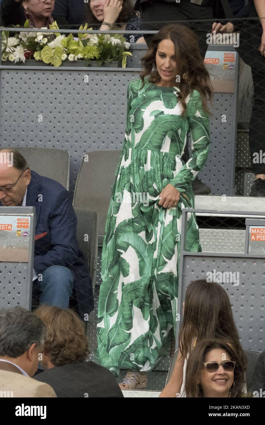 Paula EchevarrÃ­a Celebrity sighings partecipa alla finale di Rafa Nadal al torneo di tennis Mutua Madrid Open tenutosi presso la Magic Box di Madrid, Spagna, 14 maggio 2017. (Foto di Oscar Gonzalez/NurPhoto) *** Please use Credit from Credit Field *** Foto Stock