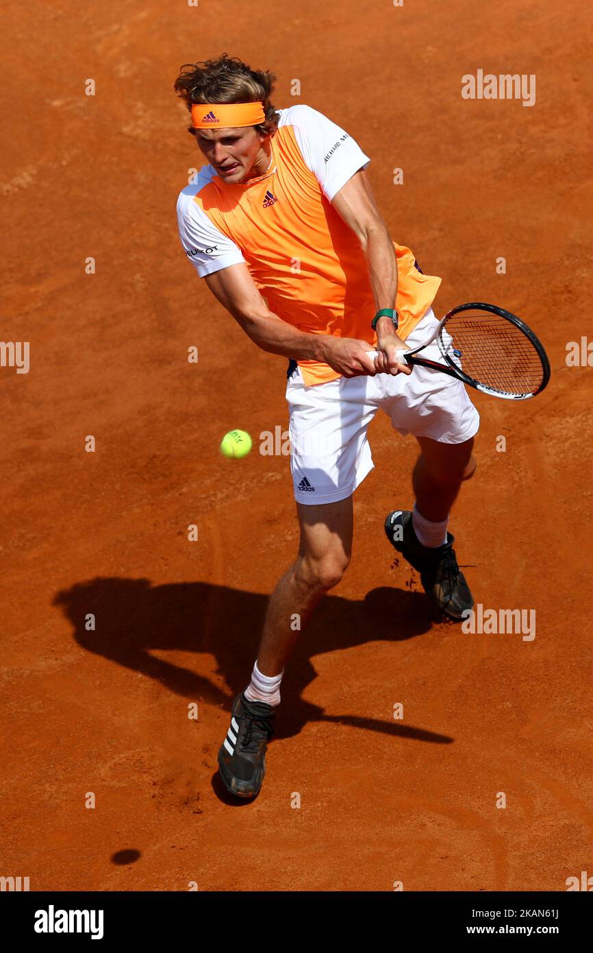 Tennis ATP internazionali d'Italia quarti di finale BNL Alexander Zverev  (GER) al Foro Italico a Roma il 19 maggio 2017. (Foto di Matteo  Ciambelli/NurPhoto) *** Please use Credit from Credit Field ***