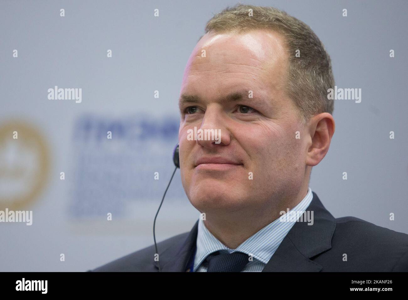 Vice President for International News, Associated Press (AP) Ian Phillips partecipa a una sessione del St. Petersburg International Economic Forum (SPIEF), Russia, 2 giugno 2017 (Photo by Igor Russak/NurPhoto) *** Please use Credit from Credit Field *** Foto Stock