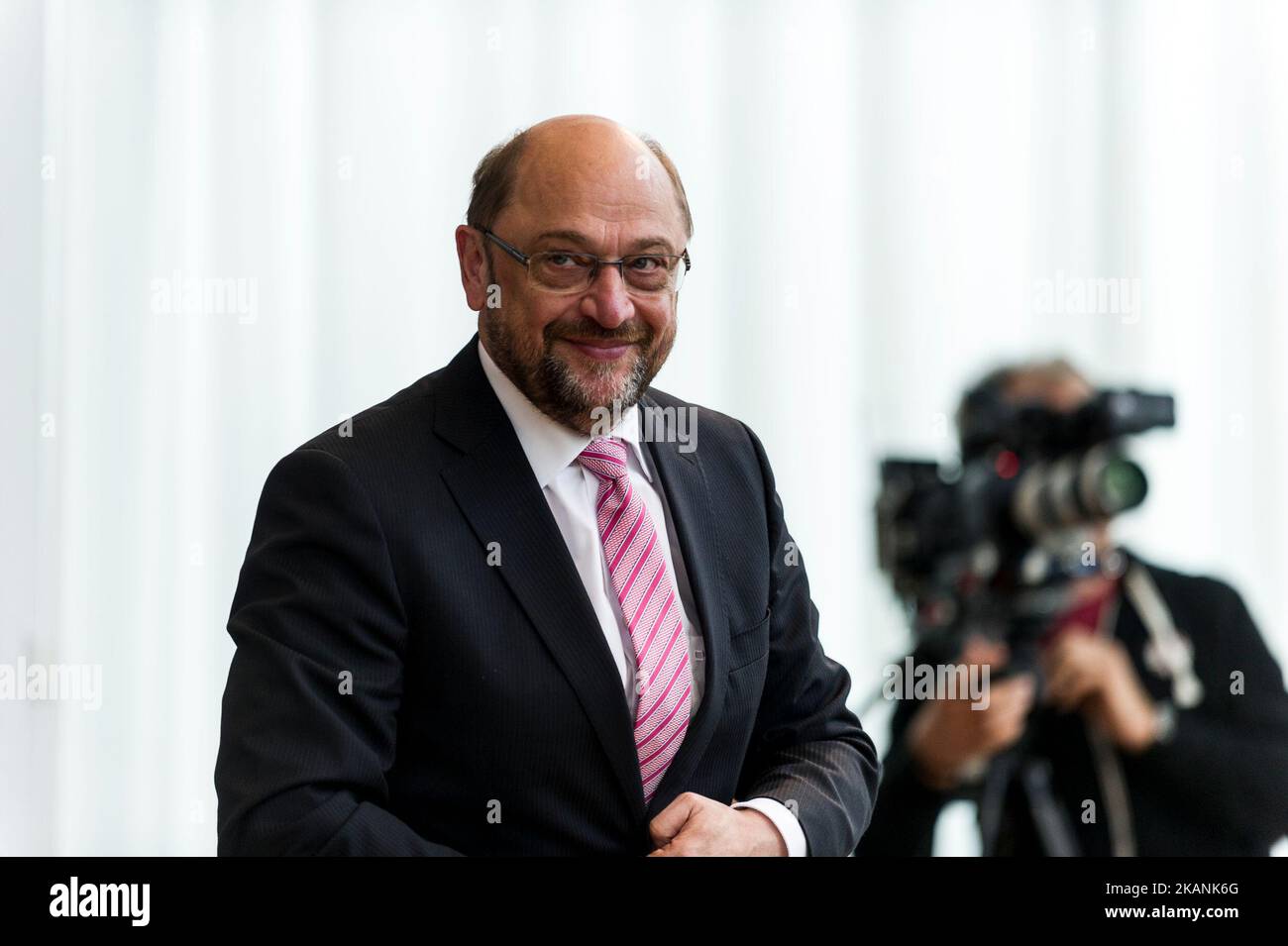 Martin Schulz interviene durante una conferenza stampa a Berlino, in Germania, il 8 giugno 2017. (Foto di Markus Heine/NurPhoto) *** Please use Credit from Credit Field *** Foto Stock