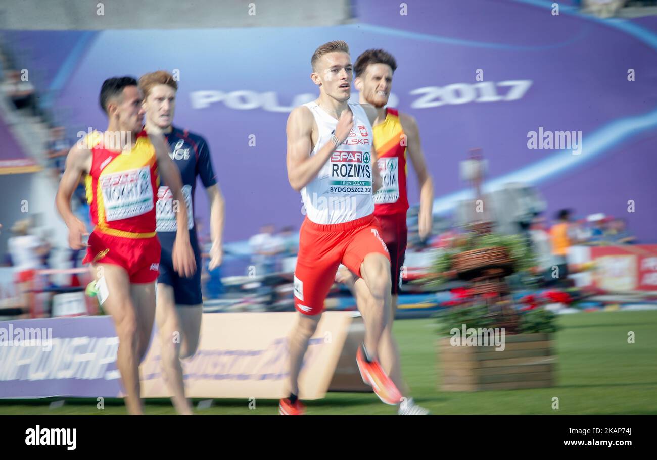 Michal Rozmys di Polonia è visto competere nella gara di 1500 metri Mens ai Campionati europei di atletica del U23 il 13 luglio 2017. (Foto di Jaap Arriens/NurPhoto) *** Please use Credit from Credit Field *** Foto Stock