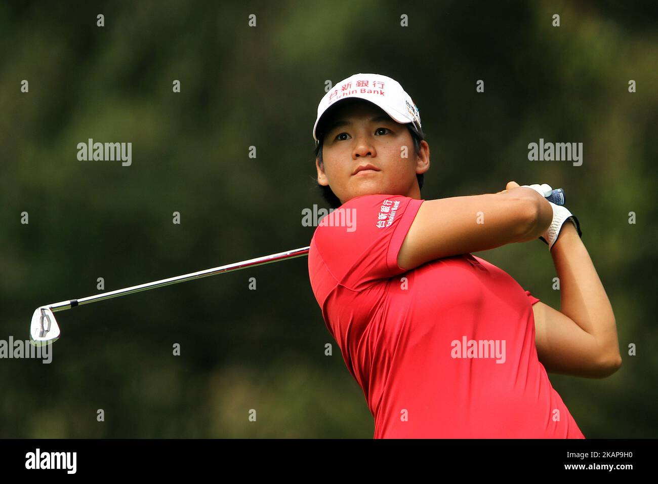 Yani Tseng di Taipei cinese segue il suo tiro dal tee 6th durante il primo round del torneo di golf Marathon LPGA Classic all'Highland Meadows Golf Club di Sylvania, Ohio USA, giovedì 20 luglio 2017. (Foto di Amy Lemus/NurPhoto) *** Please use Credit from Credit Field *** Foto Stock