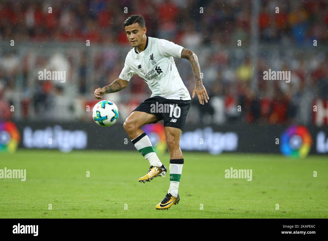 Philippe Coutinho di Liverpool durante la partita Audi Cup 2017 tra Bayern Muenchen e Liverpool FC all'Allianz Arena il 1 agosto 2017 a Monaco di Baviera, Germania. (Foto di Matteo Ciambelli/NurPhoto) *** Please use Credit from Credit Field *** Foto Stock