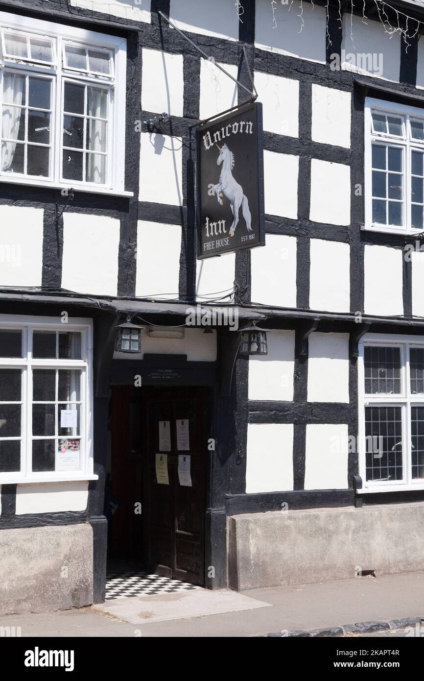 The Unicorn Inn, Weobley, Weobley, Herefordshire Foto Stock