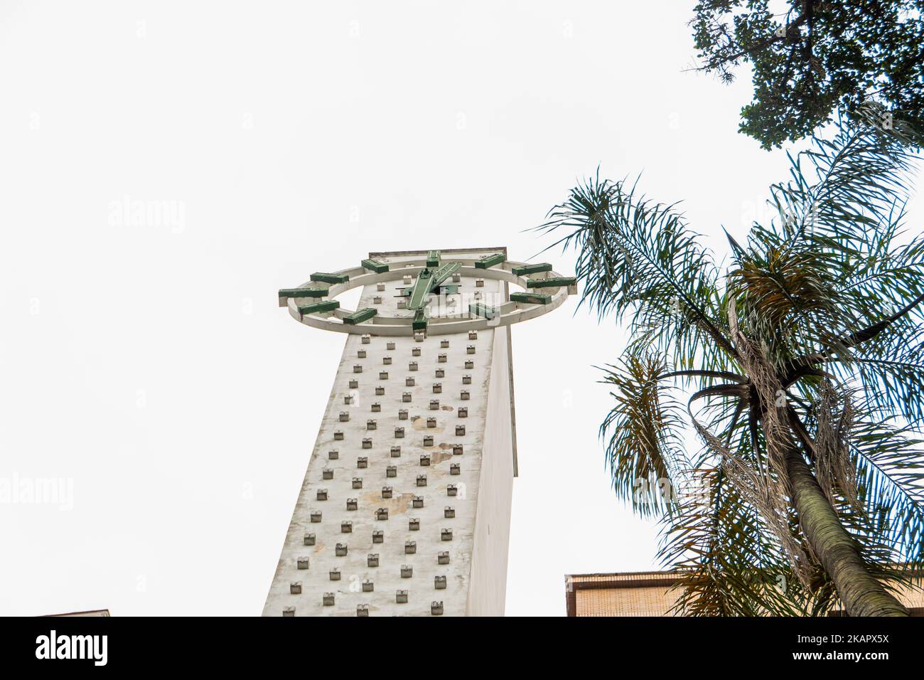 Orologio edificio Mesbla nel centro di Rio de Janeiro, Brasile - 11 settembre 2022: Dettagli dell'orologio edificio Mesbla a Rio de Janeiro. Foto Stock