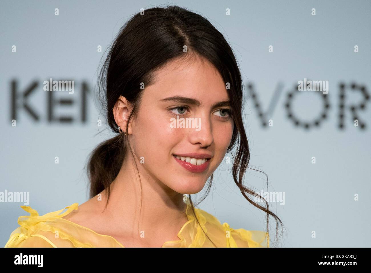 Margaret Qualley partecipa al Kenzo Party al Royal Theatre di Madrid, Spagna, il 6 settembre 2017. (Foto di Gabriel Maseda/NurPhoto) Foto Stock