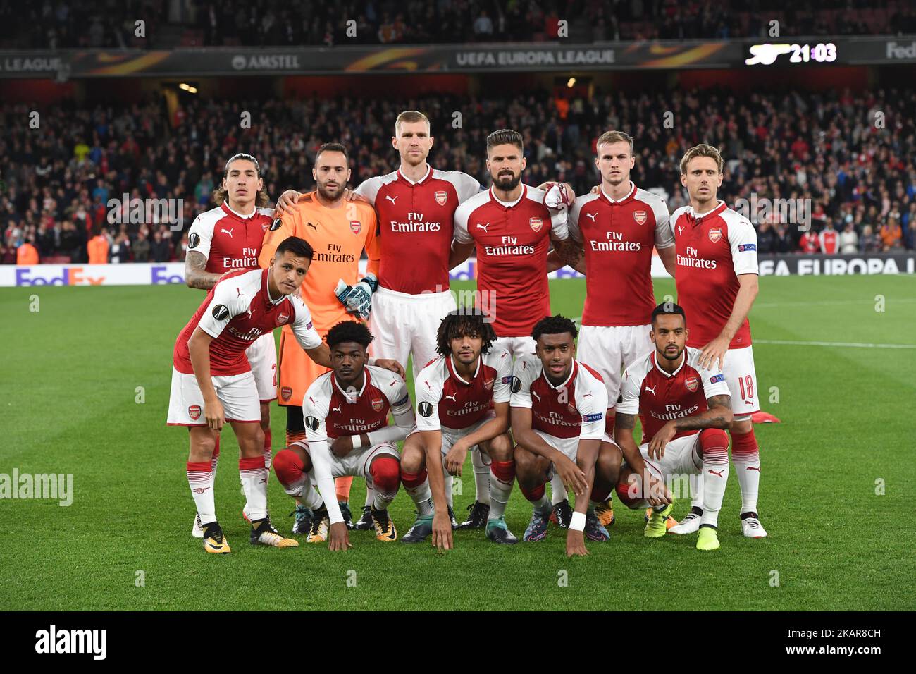 Squadra Arsenal Shoot durante la partita di UEFA Europa League Group H tra Arsenal e 1.FC Koln presso gli Emirati , Londra 14 settembre 2017 (Foto di Kieran Galvin/NurPhoto) Foto Stock