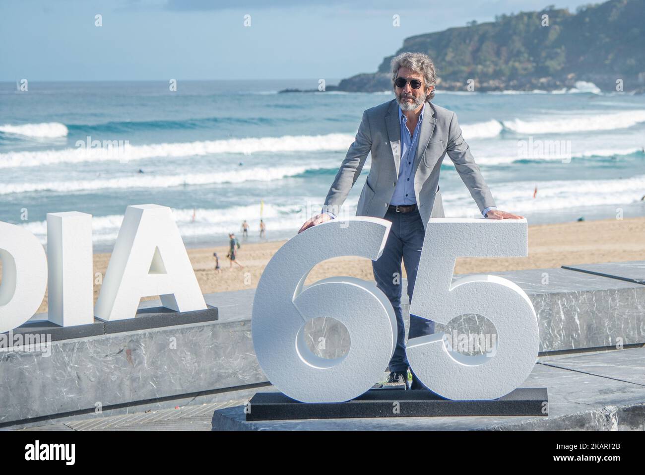 L'attore Ricardo Darin partecipa alla fotocellula 'la Cordillera' durante il 65th° Festival Internazionale del Cinema di San Sebastian il 26 settembre 2017 a San Sebastian, Spagna. (Foto di COOLMedia/NurPhoto) Foto Stock