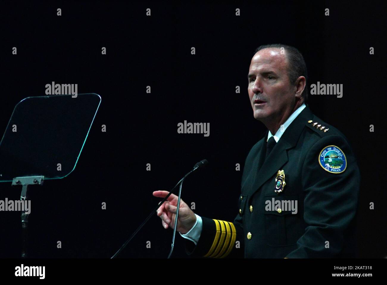 Il Presidente dell'IACP Donald W. De Lucca apre a Filadelfia, il 23 ottobre 2017, l'Assemblea Generale della Convenzione dell'Associazione Internazionale dei Capi di polizia. (Foto di Bastiaan Slabbers/NurPhoto) Foto Stock