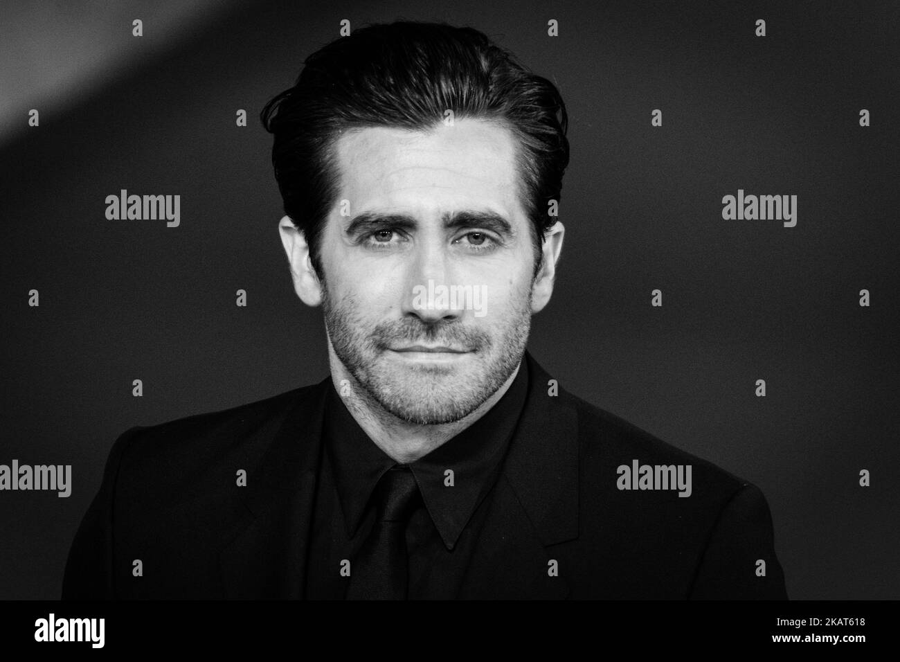 Jake Gyllenhaal cammina un tappeto rosso per 'Stronger' durante il 12th° Festival del Cinema di Roma all'Auditorium Parco della Musica il 28 ottobre 2017 a Roma. (Foto di Luca Carlino/NurPhoto) Foto Stock