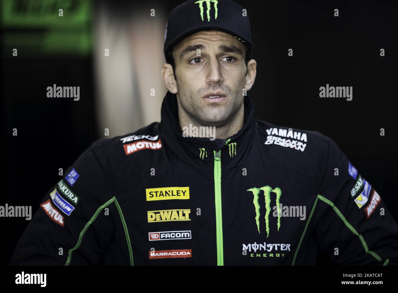 #5 Johann Zarco (francese) Monster Yamaha Tech 3 durante i test della nuova stagione, MotoGP 2018. Circuito di Ricardo Tormo,Valencia, Spagna. Mercoledì 15th novembre 2017. (Foto di Jose Breton/NurPhoto) Foto Stock