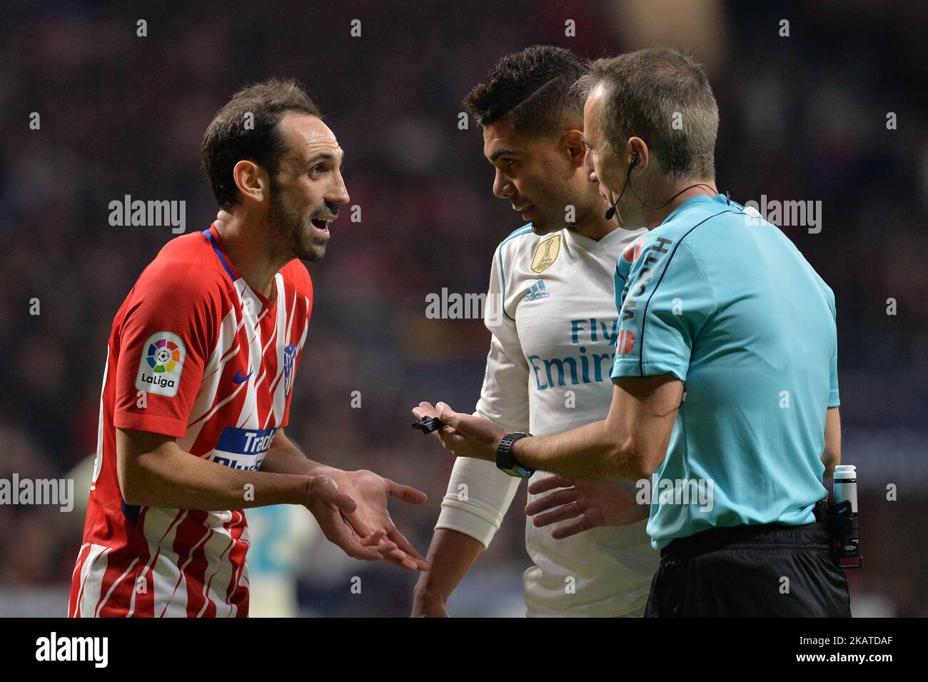 Juanfran Torres durante la partita della Divisione Primera spagnola tra Atletico Madrid e Real Madrid all'Estadio Wanda Metropolitano il 18 novembre 2017 a Madrid Spagna (Foto di Mateo Villalba/NurPhoto) Foto Stock