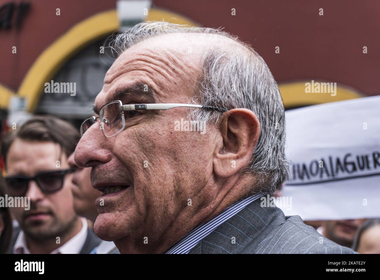 Humberto De la Calle è stato scelto come candidato presidenziale dopo la consultazione con 365.658 voti per le elezioni del 2018 in Colombia (Foto di Daniel Garzon Herazo/NurPhoto) Foto Stock