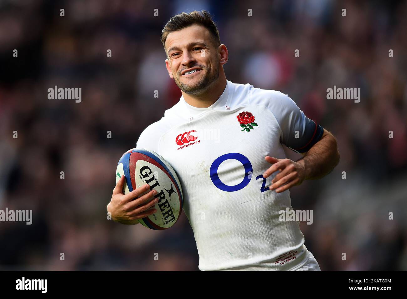 La cura di Danny dell'Inghilterra durante la serie vecchia di ricchezza reciproca fra l'Inghilterra contro Samoa allo stadio di Twickenham , Londra il 25 novembre 2017 (Foto di Kieran Galvin/NurPhoto) Foto Stock