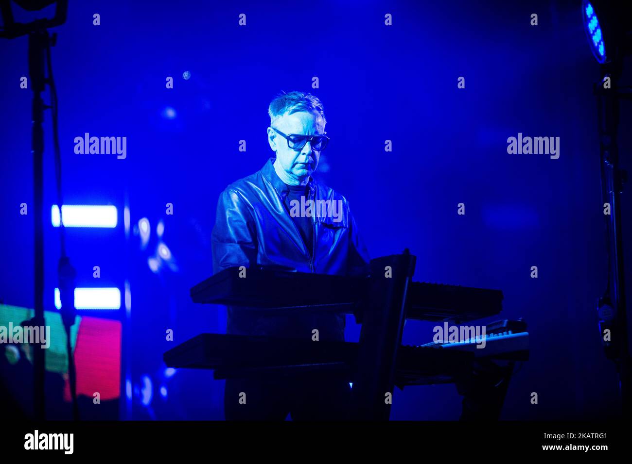 Andy Fletcher della band elettronica inglese Depeche Mode ha suonato dal vivo alla pala Alpitour Italia di Torino il 9 dicembre 2017. (Foto di Roberto Finizio/NurPhoto) Foto Stock