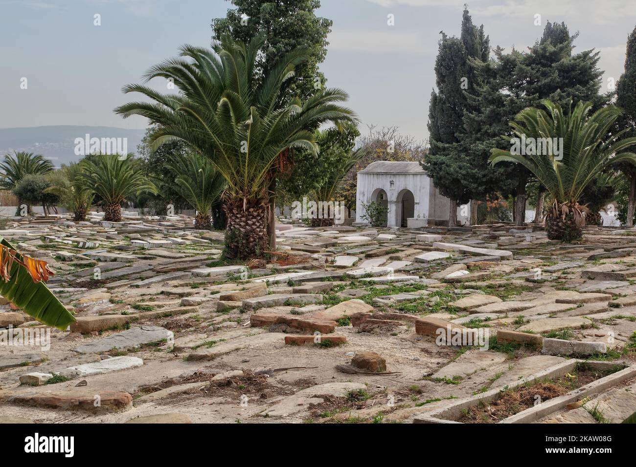 Cimitero ebraico nella città di Tangeri (Tangeri), Marocco, Africa. (Foto di Creative Touch Imaging Ltd./NurPhoto) Foto Stock