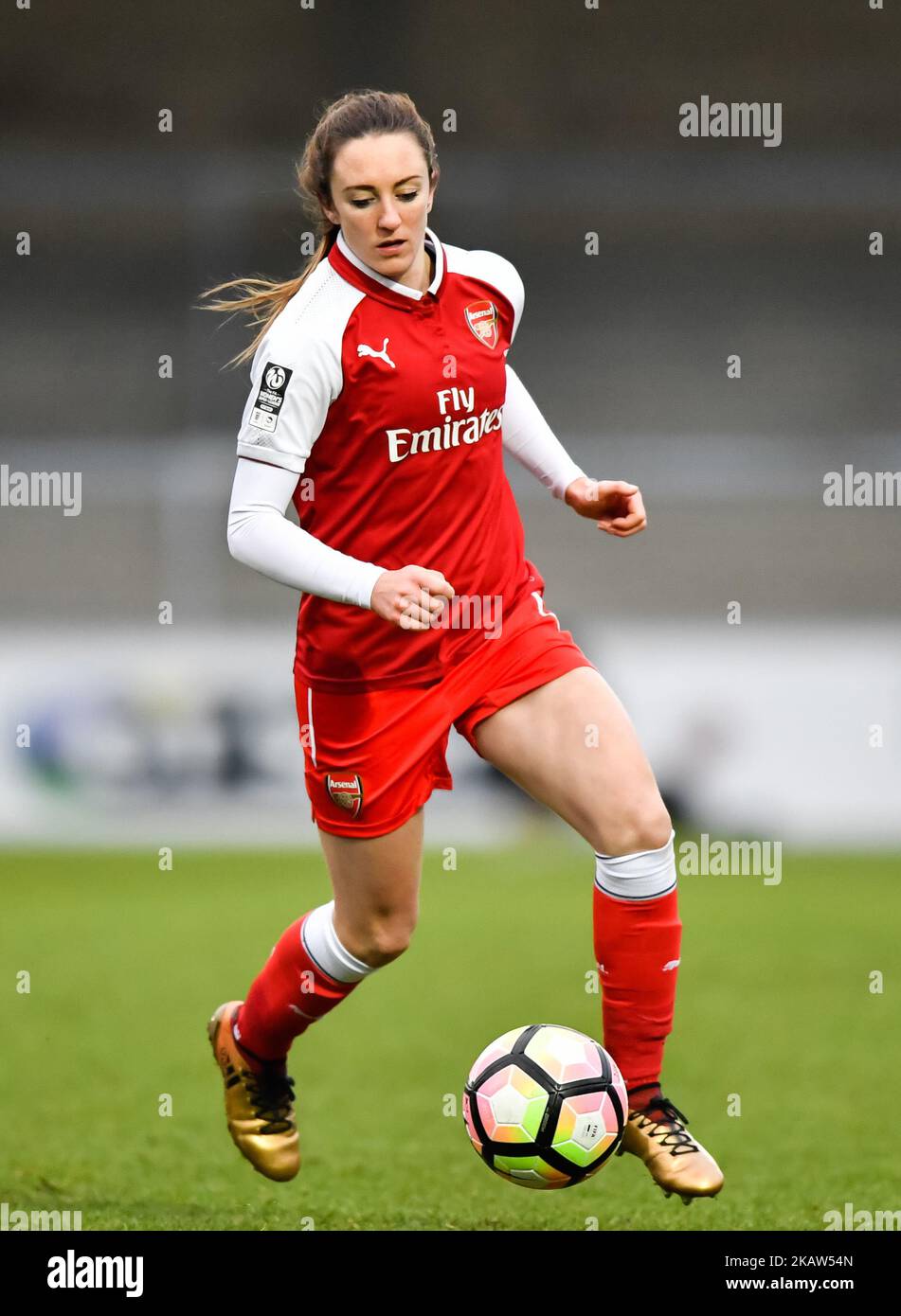 Lisa Evans di Arsenal durante la prima semifinale della Continental Tyres Cup, partita tra la lettura delle Donne FC contro l'Arsenal al Wycombe Wanderers FC il 14 gennaio 2018 (Foto di Kieran Galvin/NurPhoto) Foto Stock Lisa Evans di Arsenal durante la prima semifinale della Continental Tyres Cup, partita tra la lettura delle Donne FC contro l'Arsenal al Wycombe Wanderers FC il 14 gennaio 2018 (Foto di Kieran Galvin/NurPhoto) Foto Stock