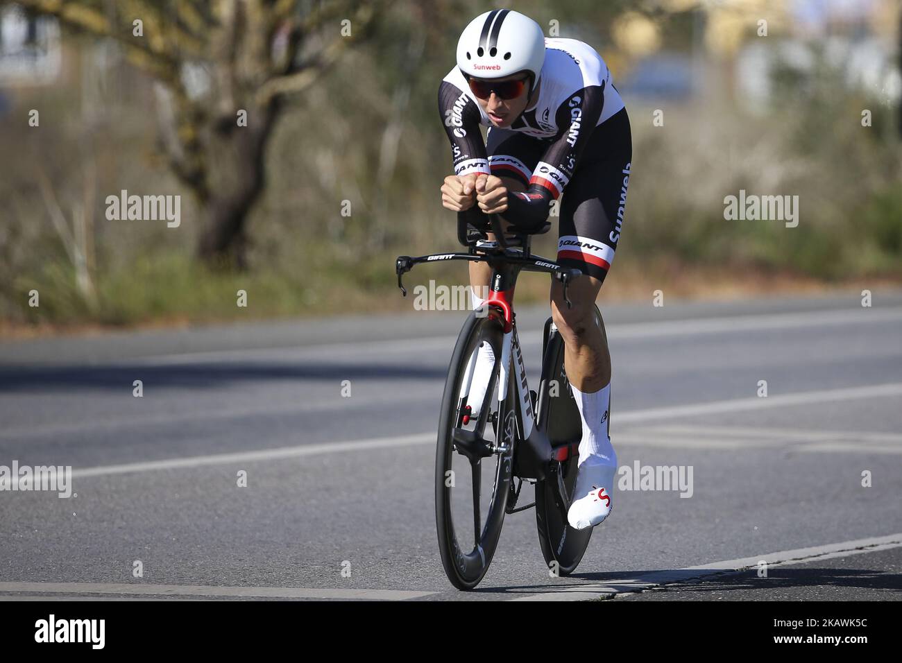 Jai Hindley del Team Sunweb durante la 3rd tappa del Tour ciclistico di Algarve tra Lagoa e Lagoa, il 16 febbraio 2018. (Stampa LM/NurPhoto) Foto Stock