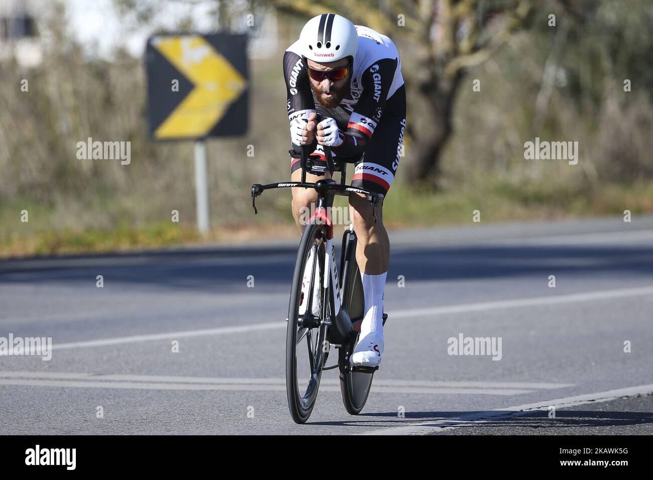 Simon Geschke del Team Sunweb durante la 3rd tappa del Tour ciclistico dell'Algarve tra Lagoa e Lagoa, il 16 febbraio 2018. (Stampa LM/NurPhoto) Foto Stock