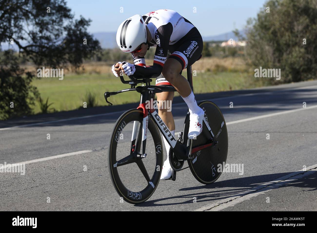 Lennard Hofstede del Team Sunweb durante la 3rd tappa del Tour ciclistico dell'Algarve tra Lagoa e Lagoa, il 16 febbraio 2018. (Stampa LM/NurPhoto) Foto Stock