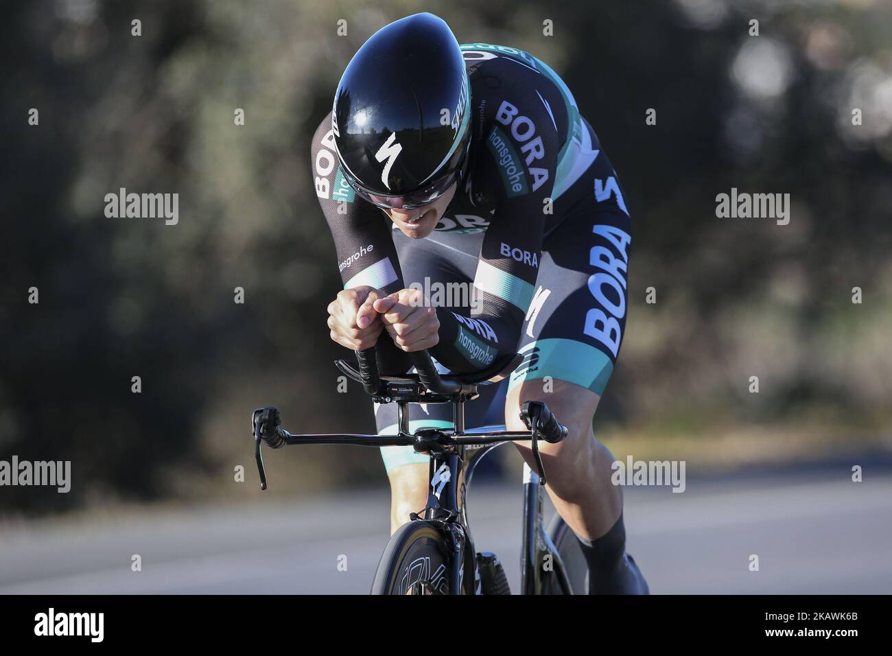 Patrick Konrad di Bora-Hansgohe durante la 3rd° tappa del Tour ciclistico dell'Algarve tra Lagoa e Lagoa, il 16 febbraio 2018. (Stampa LM/NurPhoto) Foto Stock