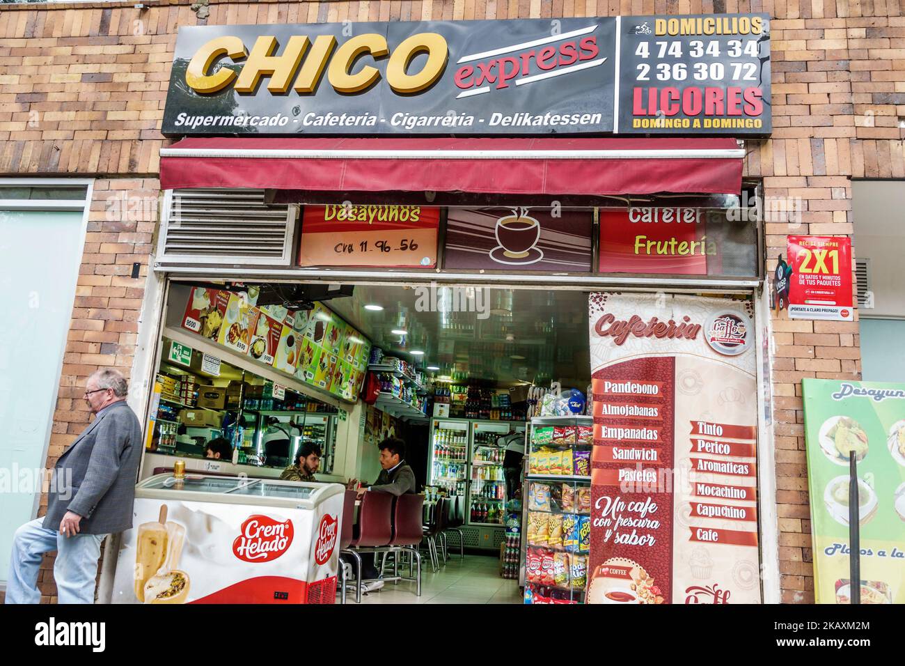 Bogota Colombia, El Chico Carrera 11, minimarket negozi business negozi negozi mercato mercato vendita shopping, restaur Foto Stock