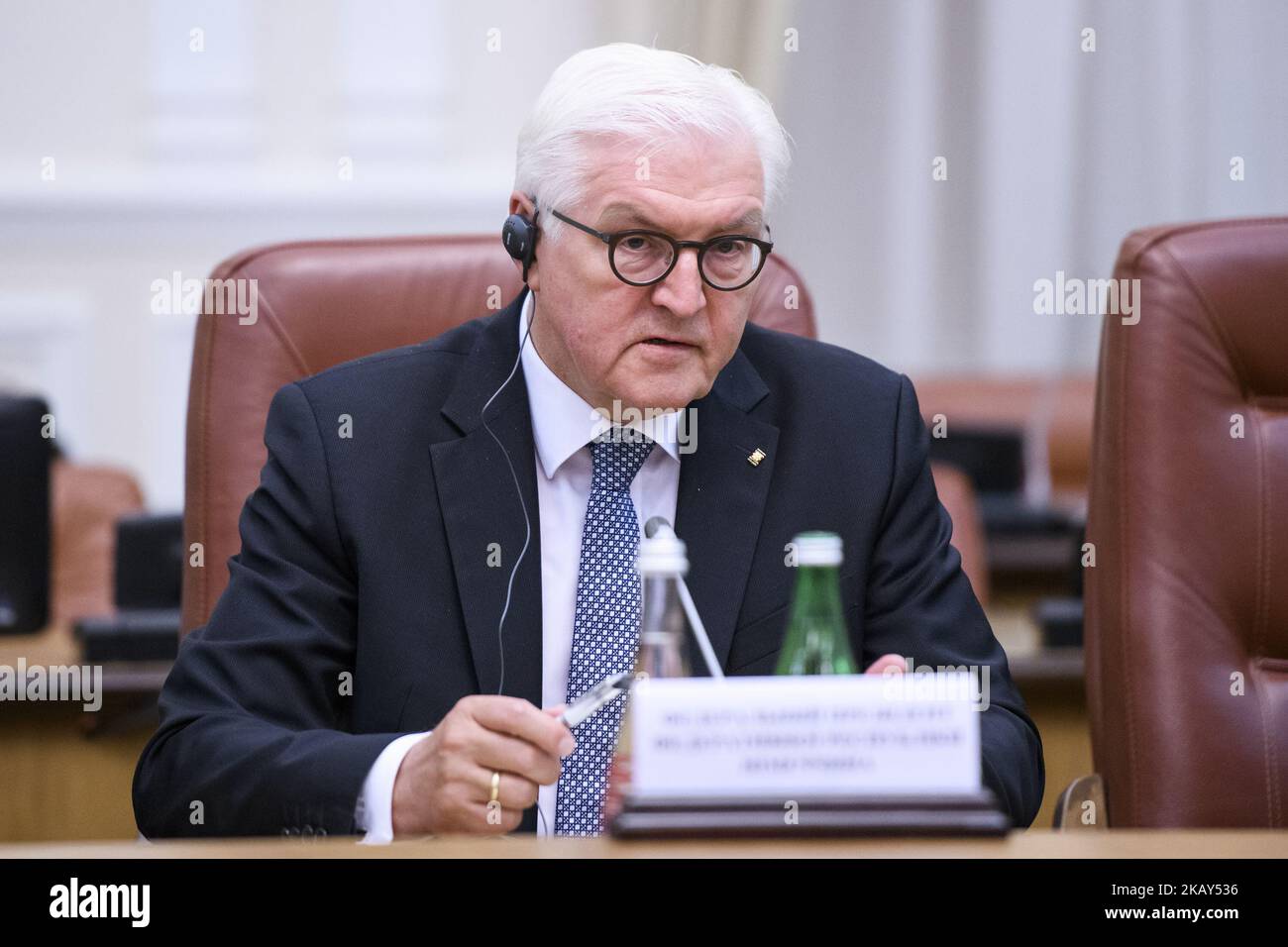 Il presidente tedesco Frank-Walter Steinmeier durante la visita a Kyiv, Ucraina 29 maggio 2018 (Foto di Maxym Marusenko/NurPhoto) Foto Stock